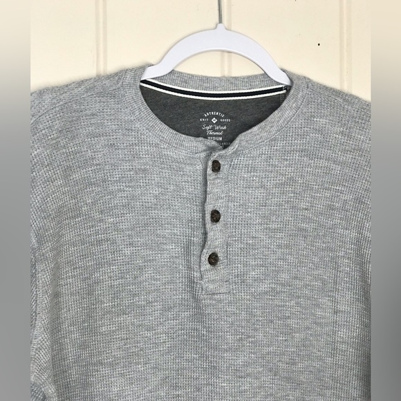 Members Mark Light Grey Soft Thermal Henley Style Top LS Shirt 
Unisex 
Medium - Picture 2 of 16